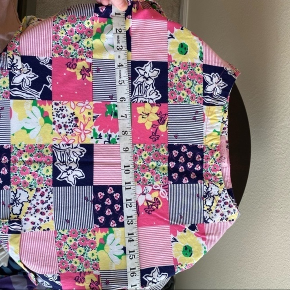 Lilly Pulitzer Cap Sleeve Patchwork Pullover Shif… - image 6